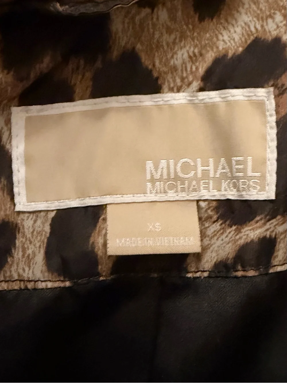 Michael Kors Leopard Print Hooded Belted Trench Coat XS